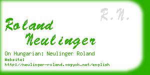 roland neulinger business card